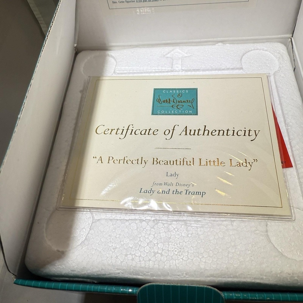 WDCC A Perfectly Beautiful Little Lady Lady And The Tramp W/Special Print & COA! - Picture 10 of 14